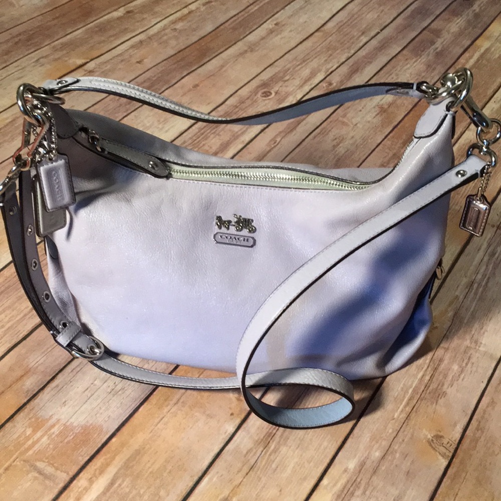 Coach Madison Hailey Hobo, Lavender Leather